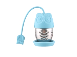 Infusor De Chá/guarda, Chuva De Silicone Em Formato Coruja Com Filtro Para Ervas E Especiarias, Coador De Chá Reutilizável Com Bandeja Removível