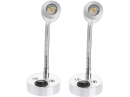 Luminária de Leitura Led Flexível de 2 Peças com Haste Articulada para Quarto, Escritório e Casa. SFUSHOS