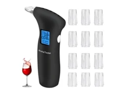 Bafômetro, Bafômetro Preciso, Bafômetro Profissional Para A Polícia, Equipado Com 12 Bicos De Teste E Visor Lcd