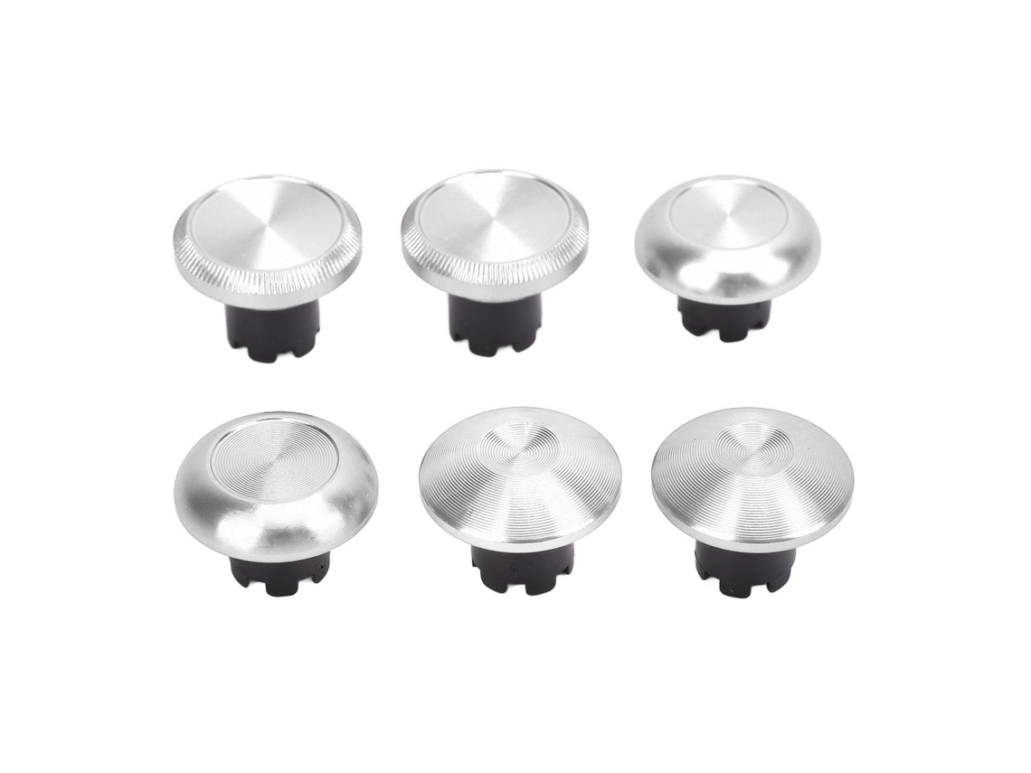 6pcs Grips Metal Para Controle Edge Prata