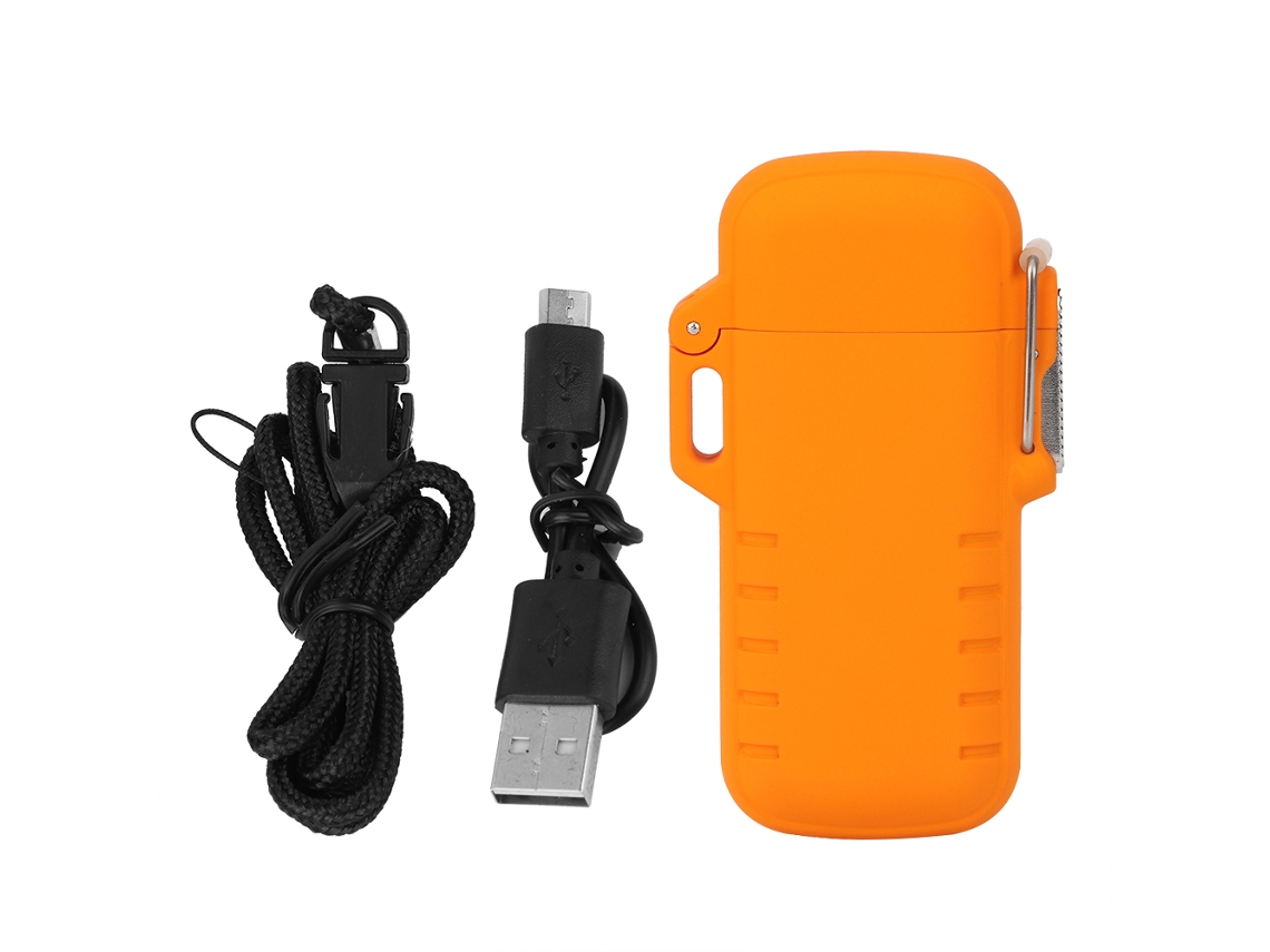 Isqueiro elétrico sem chama USB, arco LED, display de carga, metal ouro, gelo