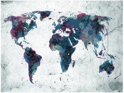 Papel de Parede ARTGEIST Mapa Mundo (200x154 cm)