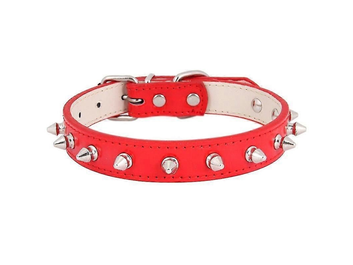 2026 collar de Cuero Ajustável para Cães e Gatos com Pregos e Rivotês, Tamanhos Xs S M L
