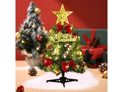 Nova Line árvore de Natal Artificial Mini para Mesa 30cm com Luzes Led e Decorações Natalinas