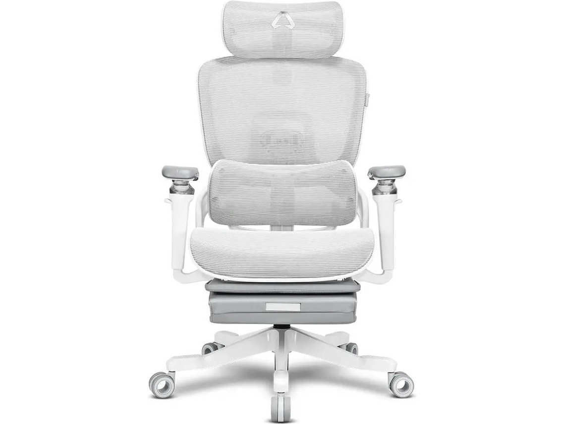 Cadeira Gaming ALPHA GAMER Swell (Até 130 Kg - Elevador a Gás Classe 4 - Branco/Cinzento)