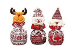 Sacola De Presente De Natal Com Cordão De Natal, Sacolas De Presente De Natal Nostalgia88