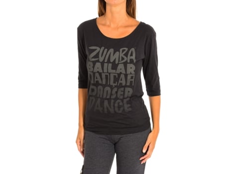 T-Shirt de Mulher ZUMBA Cinzento (XS)