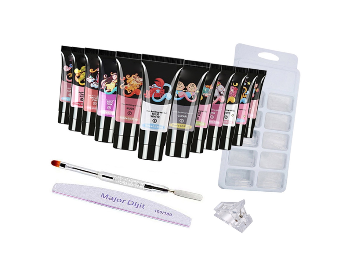 Esmalte Em Gel Para Unhas (kit De Gel De Extensão 15ml Multicolorido Secagem Rápida) Eoocoo