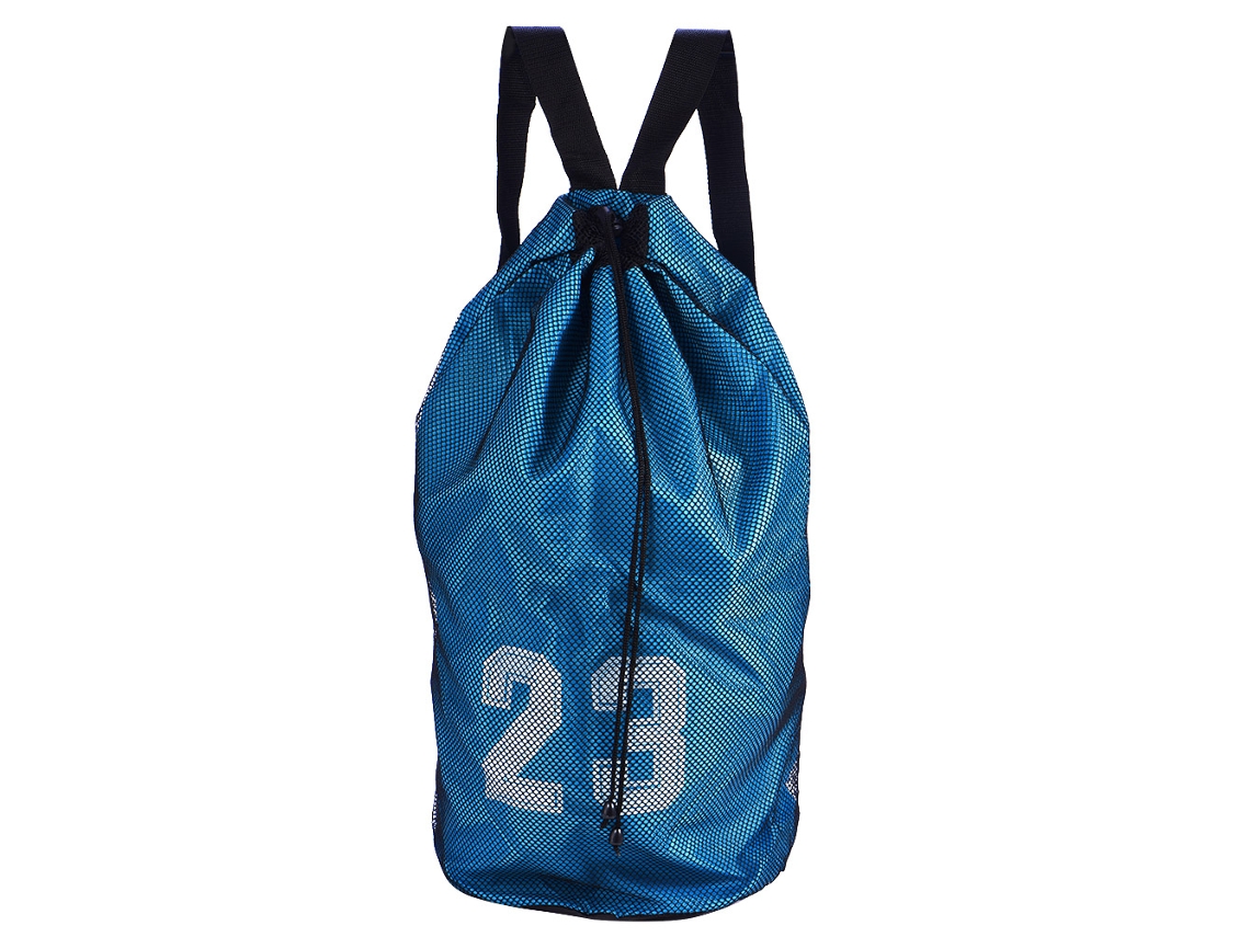 Mochila De Malha Com Cordão Para Treino De Basquete Futebol Futebol Sociedade Exercícios Azul
