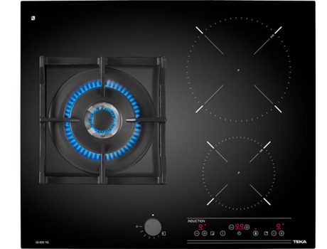 Placa de Gás e Indução TEKA  IG 620 1G AI AL DR (Elétrica e Gás Natural - 60 cm - Preto) — Gás Natural e Indução | Largura: 60 cm