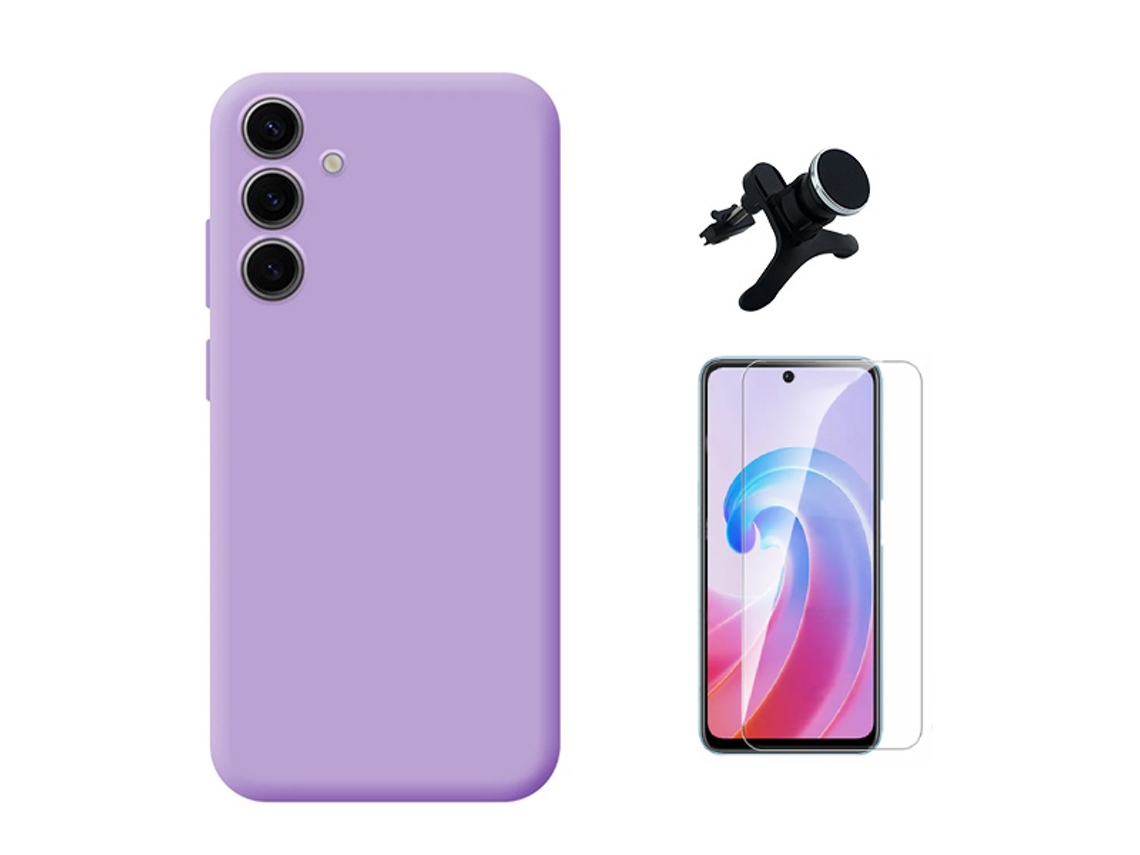 Capa Clearglass Para Samsung Galaxy A36 Phonecare Resistente Roxo