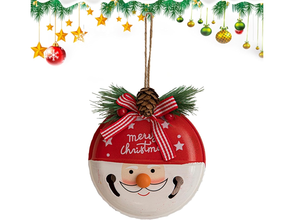 Encantadores Sinos Ferro Tocam Enfeite Árvore Natal Festas Inverno Família Noite Porta Outono Casa GOKOCO