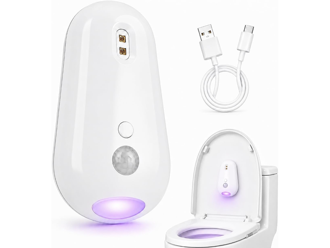 Luz De Limpeza Para Vaso Sanitário 2 Em 1 Inteligente Com Sensor