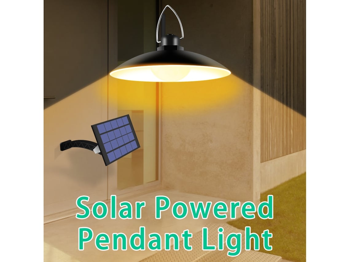 2026 lâmpada Suspensa Solar com Painel Ajustável Sensor de Luz Auto On/off Ip65 Resistente À Água para Jardins Patios Exteriores/interiores