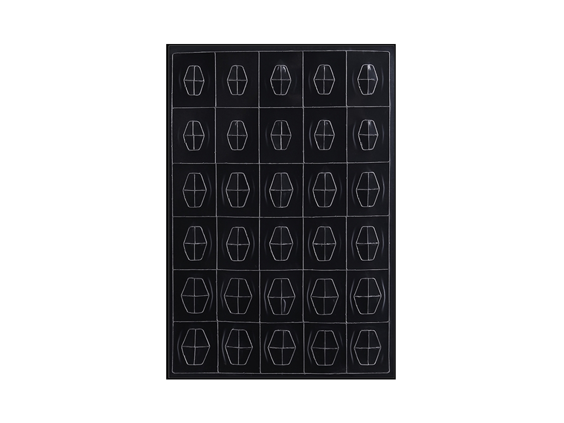 Modelo De Estêncil Para Pedras De Unha Adesivo Em Plástico Transparente Ferramenta De Manicure Diy Trapézio