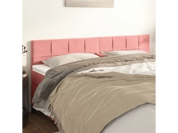 Vidaxl Cabeceiras Rosa 200x5x78/88 Cm Veludo