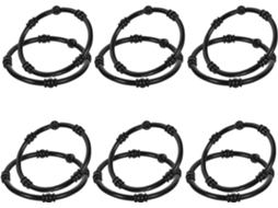 Argolas para Cortina de Chuveiro, 12 Peças, Deslizantes, Feitas Liga Zinco Preta, Cortinas e CHABERLU