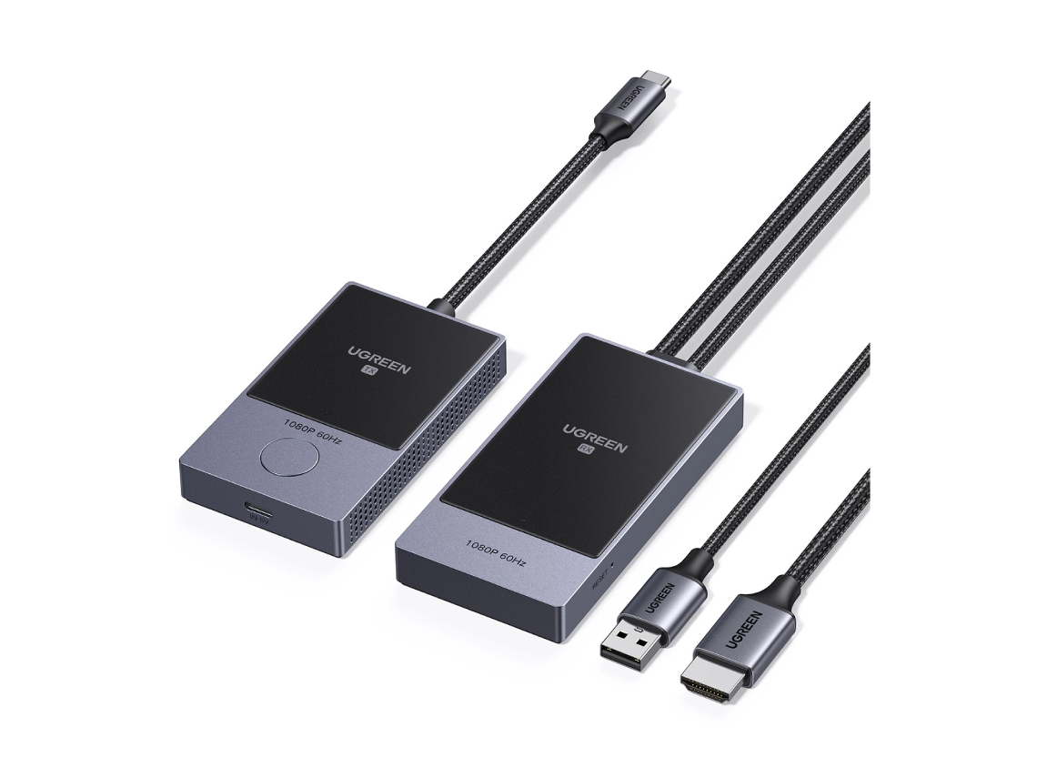 Transmissor/receptor Ugreen Cm737 Wireless Usb C/hdmi Preto