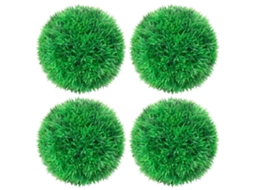 Conjunto 4 Bola de buxo artificial VIDAXL Verde Polyethylene (12 cm)