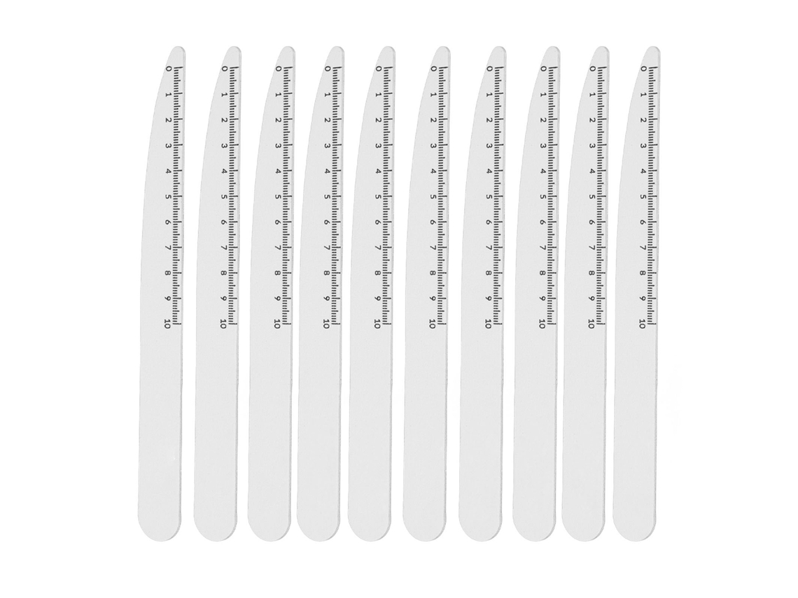 10 Peças De Lixa Para Unhas Profissional Reutilizável Lavável De Duas Faces Com Escala Para Salão E Lar