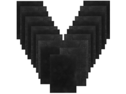 12 Pares De Fitas Adesivas Dupla Face De Nylon Preto Com Fecho De Velcro