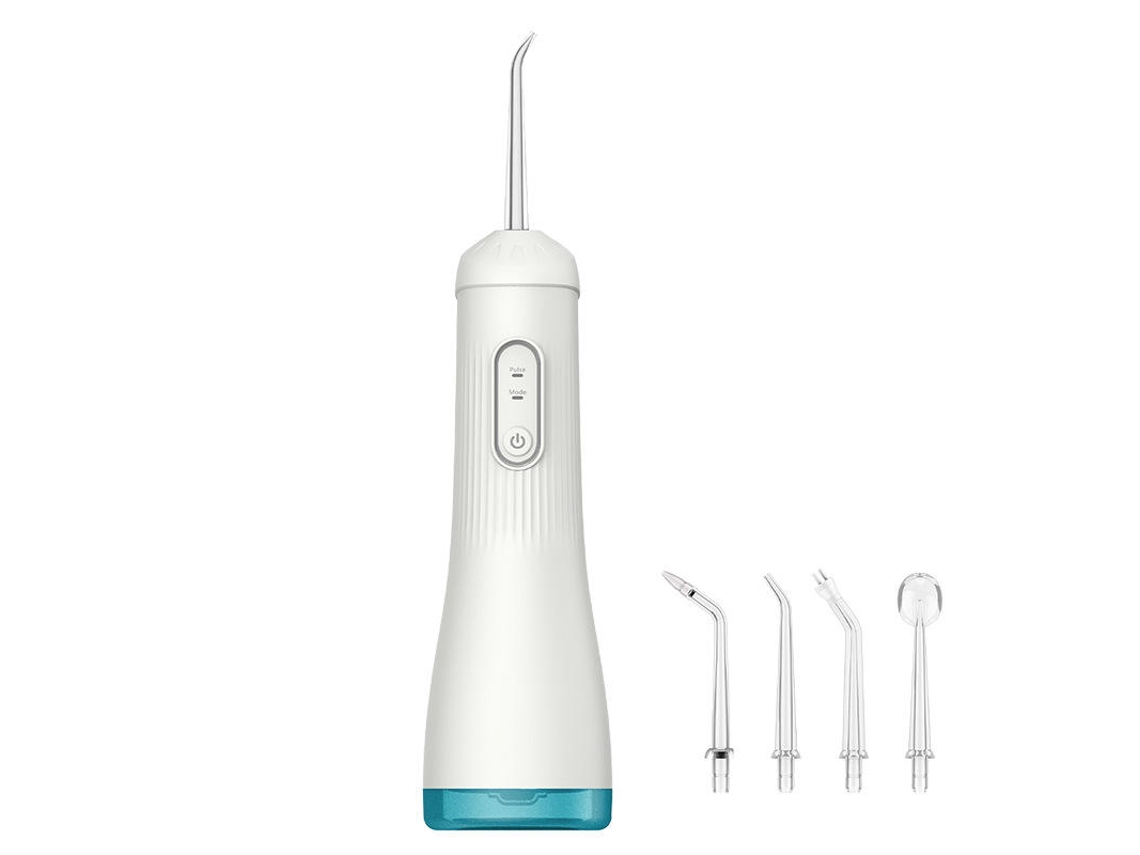 Irrigador Oral Elétrico SFUSHOS IPX7 para Higiene Oral (branco, Quatro Bicos)
