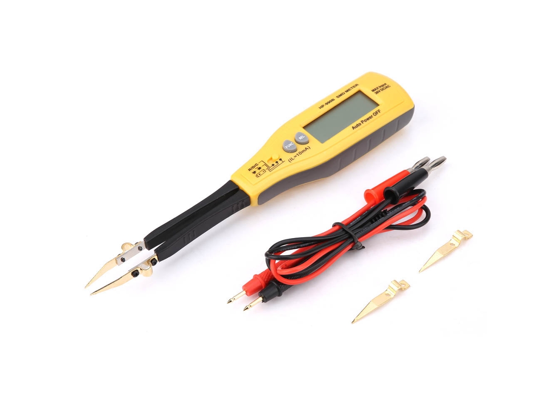 Testador de Resistor Capacitor Smd Hp 990b Auto Range 4000counts com Lcd e Buzzer