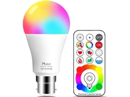 2026 lâmpada Led com Mudança de Cor e Controle Remoto, 120 Cores Rgb + Luz Branca, Memória, Equivalente a 75w