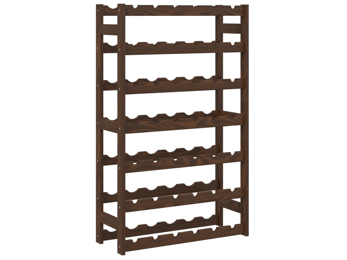 Conjunto 1 Garrafeira Vidaxl Marrom Madeira De Pinho Maciça (25 X 102 X 62.5 Cm)