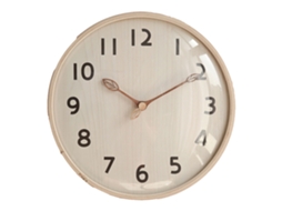 Relógio de parede Baok-Wooden Retro Silencioso 12 Polegadas Decorativo para Quarto e Sala de Estar com Luz Madeira