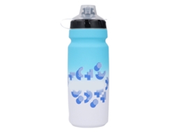 Garrafa de Ciclismo 750ml Pp Segura com Tampa Azul Branco