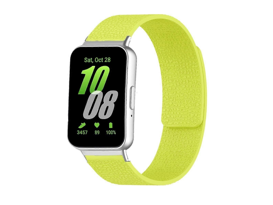 Pulseira De Silicone Magnética Macia Com Textura De Lichia Para Samsung Galaxy Fit3