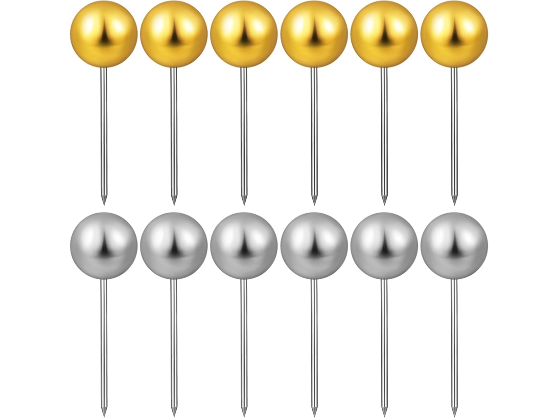 Tachas redondas Lurrose de 6 mm, conjunto de 200 peças, Prateada