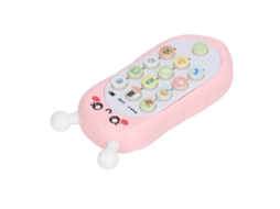 Primerox brinquedo Telefone Bebê Abelha com Música para Educação Infantil e Dormir Rosa com Cordão