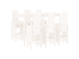 7 Pcs Conjunto de Bar para Jardim Pinho Maciço Branco MAISON EXCLUSIVE