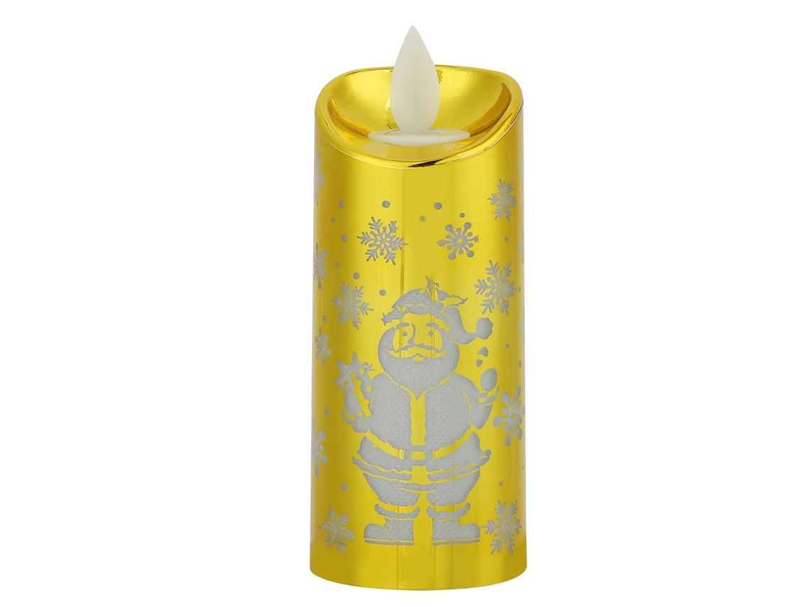 Vela Led Natal Laxiscreed Com Pai Natal, Decoração Festiva E Luzes Suaves Para Ambientes Natalícios