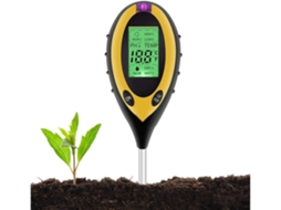 Medidor De Solo 4 Em 1 (ph, Humidade, Temperatura, Luz) — Ideal Para Plantas, Jardins E Relvados