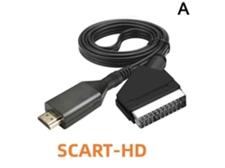 Cabo conversor portátil HDMI para Scart, cabo adaptador de áudio e vídeo para FW Slowmoose