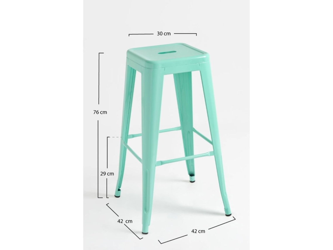 Pack 4 Bancos Torix Altos 76 Cm - Verde Hortelã