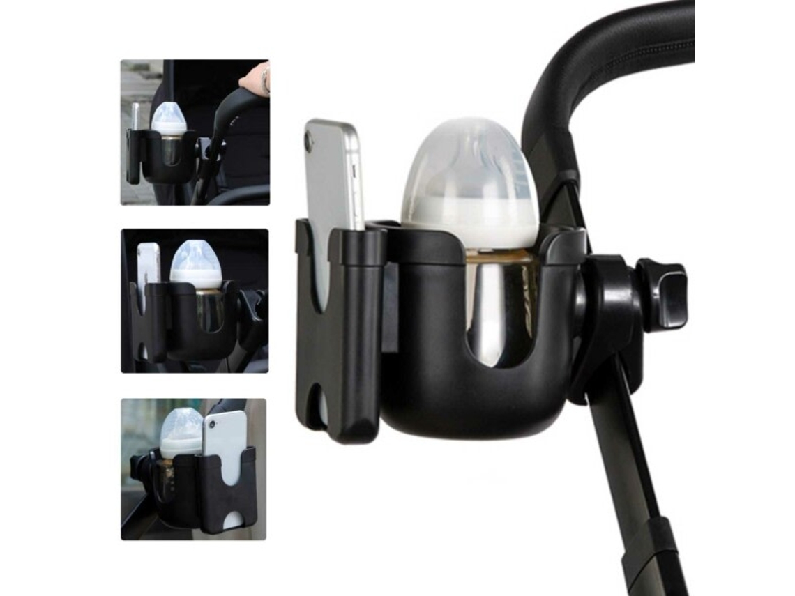 Carrinho Com Suporte Para Celular E Garrafa - Suporte Para Celular E Garrafa, Preto