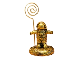Estatueta Astronauta Brinquedo Decoração Infantil para Casa Estante, Estatueta com Clip para Foto EIOORORRIY