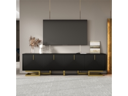 Móvel TV e Aparador em Madeira Natural 180x40x55 cm, Armazenamento, para Tvs 70 polegadas KOMHTOM