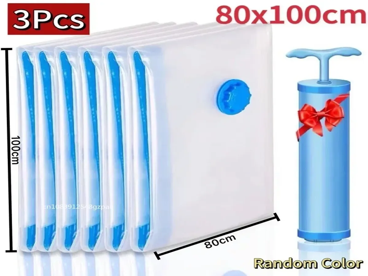 Saco a vácuo Lurelia para roupas, roupa de cama e viagens, papel higiênico, reutilizável e hermético