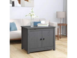 Vidaxl Mesa De Centro 71x49x55 Cm Pinho Maciço Cinza