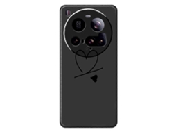 Capa Tkdaddy Para Xiaomi 15 Ultra, Preta, Com Estampa De Amor, Borda Reta, Tpu, Capa Traseira Preta
