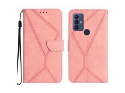 Capa De Celular De Couro Com Relevo E Costura