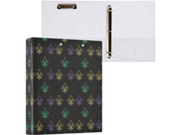 Pasta de 3 Argolas para Papel Tamanho Carta , Organizador Redondas com Prancheta, Prancheta Ma (27,9 X 21,6 Cm)