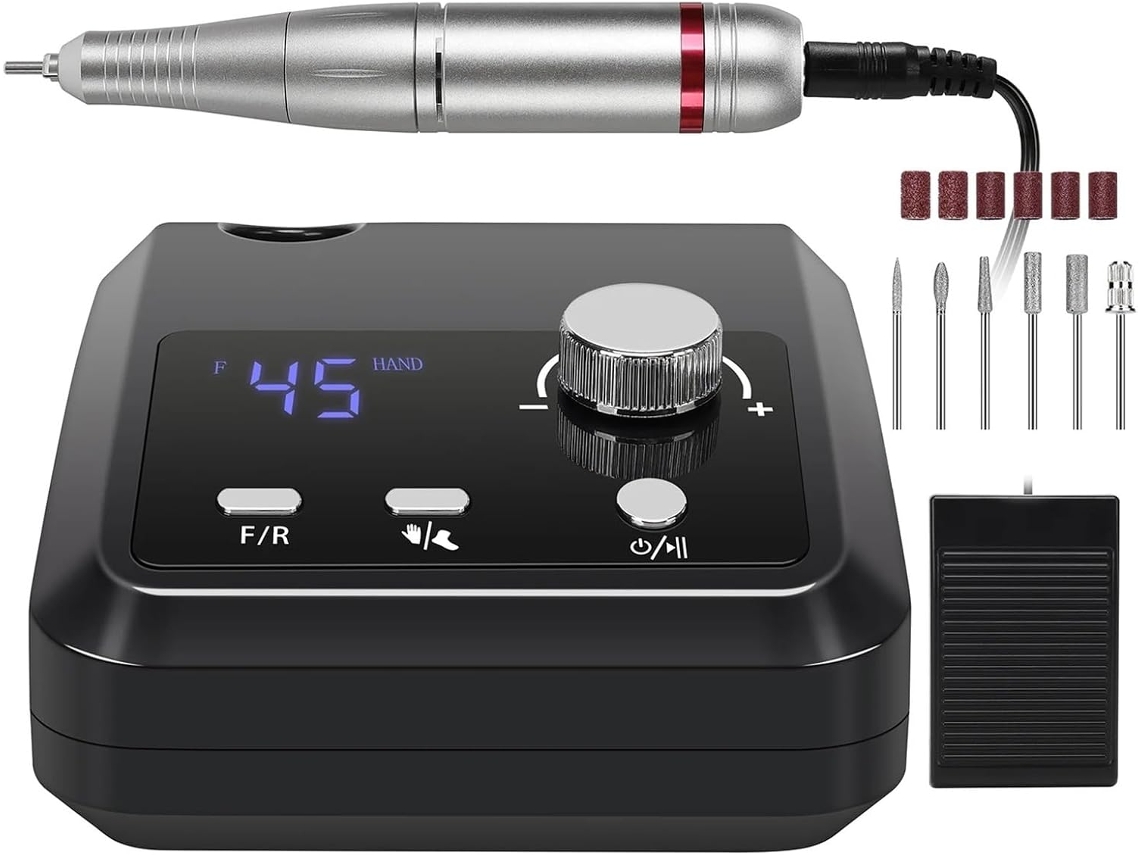 Kit de Lixa SFUSHOS para Unhas de 45000 Rpm para Acrílico, Gel e Pó
