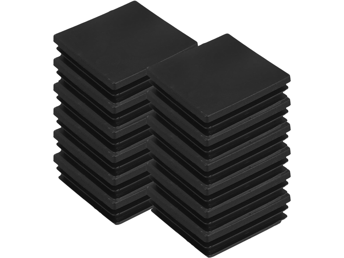 Conjunto De 100 Tampas Plásticas Para Tubos Quadrados, Antiderrapantes, Precisas Para Móveis, Construção E Indústria