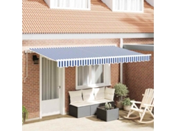 Vidaxl Toldo Retrátil Azul 350 X 200 Cm Tecido